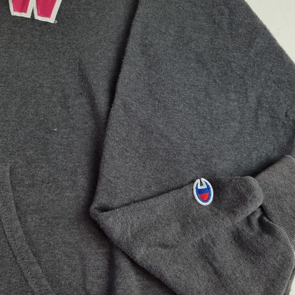 Champion UNCW Hoodie Dark Grey USA Hooded University Sweatshirt Mens Size Medium - Picture 8 of 9